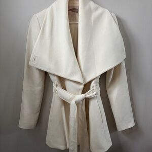 Cream Wrap Trench Coat